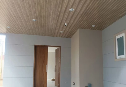 Detailed timber ceiling and interior finishes in a residential project